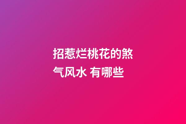招惹烂桃花的煞气风水 有哪些